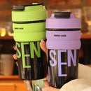 Axyaa 550ml Tritan Sports Water Bottle for Girls: Large Capacity, Double Drinking, Portable Straw Cup