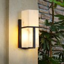 Axyaa Black Stainless Steel Artificial Marble Wall Lamp for Indoor Parlor Bedroom Lighting