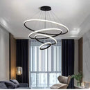 Axyaa Adjustable LED Dining Chandelier Ring Pendant Lights for Modern Home Decor