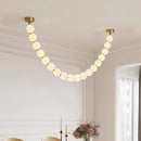 Axyaa Pearl Necklace Pendant Light Exhibition Hall Coffee Shop Bar Duplex Staircase