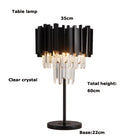 Axyaa Art Deco Crystal Marble Led Floor Lamp in Golden Black Stainless Steel