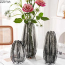 Axyaa Carambola Glass Vase Hydroponics for Artificial Flowers Decor