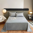 Axyaa Luxury Crystal Velvet Flat Sheet - Soft Solid Color Bed Linen, Multi Size Bedspreads