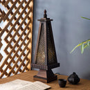 Axyaa Bamboo Woven Table Lamp, Retro Wood Edge, LED, Living Room, Teahouse, Restaurant