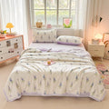 Axyaa Knitted Printed Aerobic Double Yarn Soybean Summer Quilt Core - Washable & Breathable