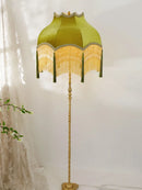 Axyaa Vintage Tassels Floor Lamp LED E27 Copper Art Deco Standing Light