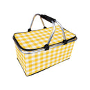 Axyaa Insulated Picnic Basket: Large Capacity Portable Foil Cooler Bag for Outdoor Activities
