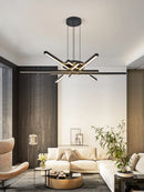 Axyaa Nordic Golden Black Chandelier Pendant Light for Dining Living Room Décor