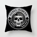 Axyaa Black Grey Skull Face Pillowcase for Halloween Living Room Decor