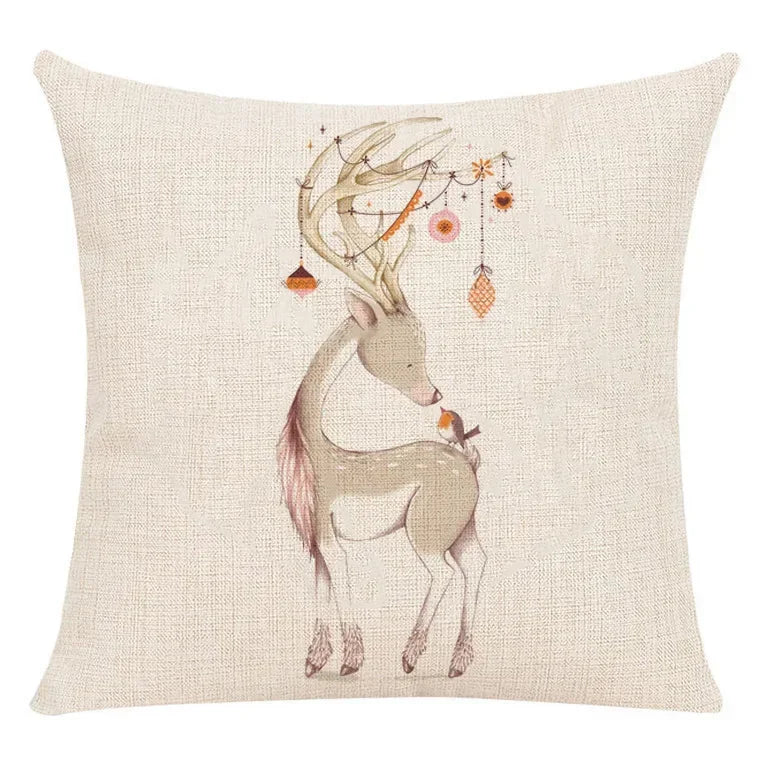 Milu Deer Pattern Print Pillow for Home Decor by Axyaa