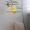 Axyaa Blue and White Glass LED Wall Light for Children's Room and Stairs