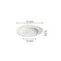 Axyaa Solid Color Hammer Pattern Deep Plate Salad Soup Pasta Plates