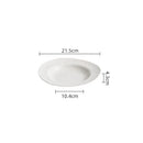 Axyaa Solid Color Hammer Pattern Deep Plate Salad Soup Pasta Plates