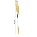 Axyaa Golden Stainless Steel Tableware Desserts Ice Cream Salad Spoon Set
