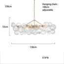 Axyaa Glass Bubble Ceiling Chandelier - Luxury LED Hanging Lamp for Living Dining Room