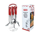 Axyaa Stainless Steel Kitchen Spatula Set - 7 Piece Cooking Utensils Kit