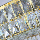 Axyaa Crystal Golden Ceiling Chandelier: Elegant Living Room Dining Room Pendant Lamp