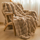Axyaa Faux Rabbit Fur Blanket: Luxuriously Soft & Warm Sofa Bed Throw Blanket