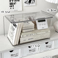 Axyaa Desktop Stationery Organizer: Pen Holder Storage Box for Sticky Notes and Pens