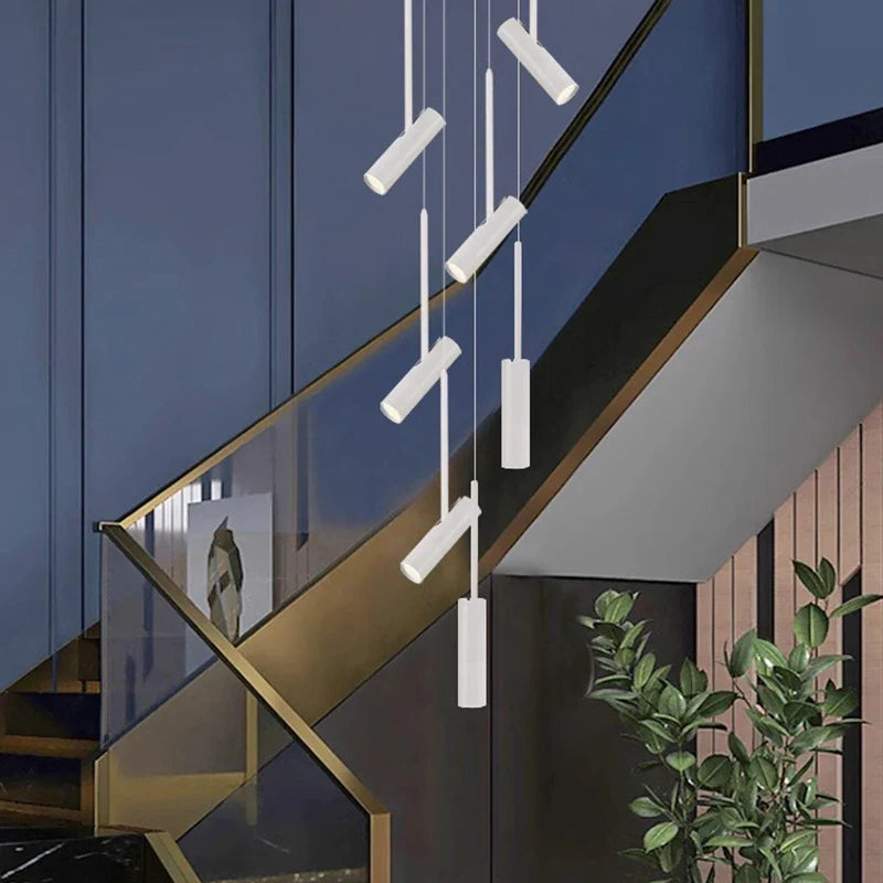 Axyaa Staircase Chandeliers Hanging Light Modern LED Pendant Lamps Indoor Living Room Lighting