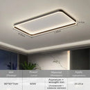 Axyaa Minimalist Square Black LED Ceiling Light with Remote Dimming