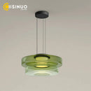 Axyaa Glass Pendant Light - Adjustable Luxury Chandelier for Kitchen Island, Living Room, Bedroom