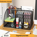 Mesh Desk Organizer Pen Holder by Axyaa Large Capacity Metal Desktop Storage
