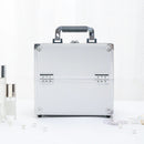 Axyaa 4-Tier Extra Large Makeup Train Case, Lockable Travel Cosmetic Organizer