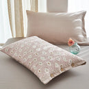 Axyaa Thick Cotton Pillowcase with Button Lock - Double-Sided Cozy Design