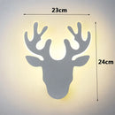 Axyaa Deer Acrylic LED Wall Lamp for Stylish Bedroom and Living Room Lighting