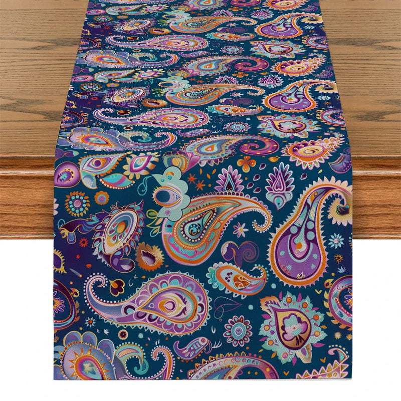 Axyaa Paisley Pattern Table Runner for Wedding, Dining, and Holiday Party Decor