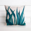 Axyaa Green Cactus Linen Pillow Cover 45x45cm for Home Decor sofa, Bedside, Office