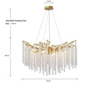 Axyaa Crystal Chandelier: Elegant French Branch Lamp for Modern Luxury Living