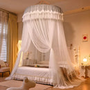 Axyaa Summer Dome Mosquito Net for Bedroom Decor, 1.5m/1.8m Bed, Romantic Canopy Netting