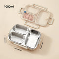 Axyaa Stainless Steel Bento Box with Compartments - Large Capacity Food Container