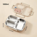 Axyaa Stainless Steel Lunch Box with Compartments - Large Capacity Bento Box