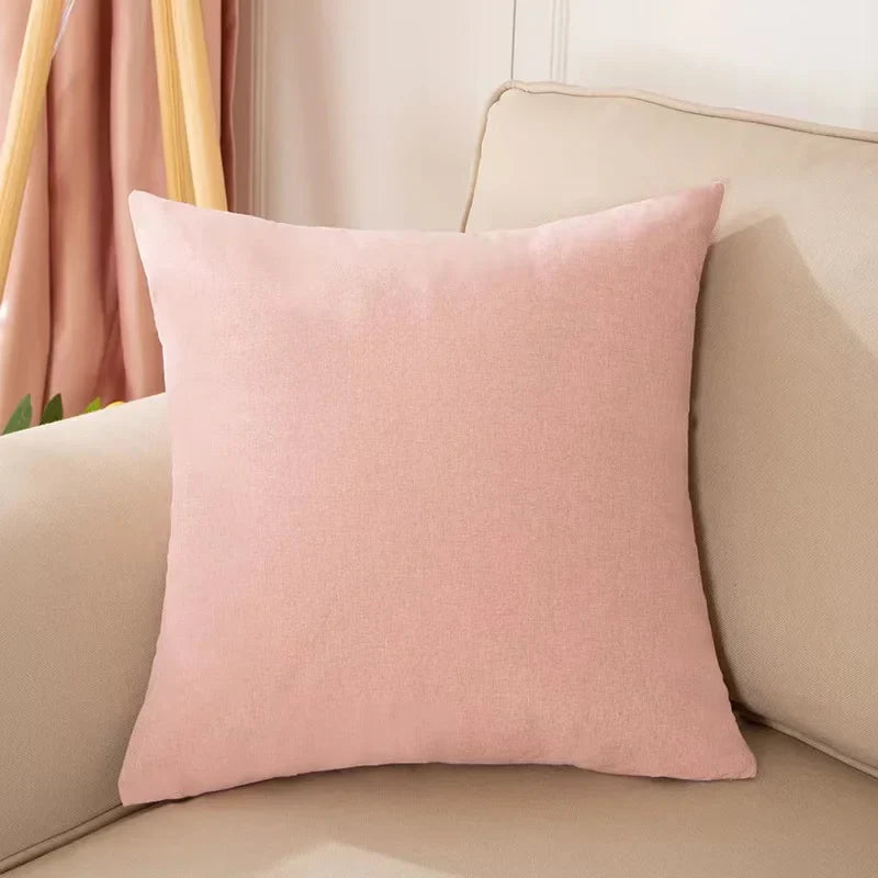 Axyaa Plain Throw Cushion Cover for Sofa Bed Car Home Decor