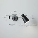 Axyaa Modern Black Iron LED Wall Sconce for Home Decor