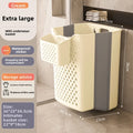 Axyaa Foldable Laundry Basket: Large Capacity Wall Mount Storage Bag for Clothes, Toys & Organizers