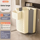 Axyaa Foldable Laundry Basket: Large Capacity Wall Mount Storage Bag for Clothes, Toys & Organizers