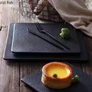 Axyaa Matte Ceramic Steak Sushi Dessert Plate Set