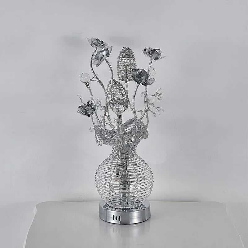 Axyaa Nordic Modern LED Table Lamp - Stylish Artistic Aluminum Wire Desk Light