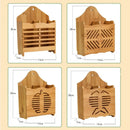 Axyaa Wooden Cutlery Organizer Storage Rack