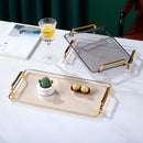 Axyaa Plastic Food Storage Tray Breakfast Plate Rectangular Cosmetic Dish