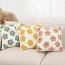 Axyaa Floral Circle Velvet Embroidered Pillowcase Cojines Cotton Canvas Throw Pillow