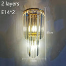 Axyaa Luxury Crystal Wall Lamp for Hotel Lobbies, Villas, and Living Rooms