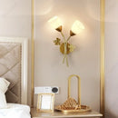 Axyaa LED Flower Glass Wall Lamp E27 Bedroom Decorative Light