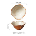 Axyaa Flame-Killed Ceramic Flower Shape 4" Bowl Set for Molecular Cuisine & Serving