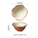 Axyaa Flame-Killed Ceramic Flower Shape 4" Bowl Set for Molecular Cuisine & Serving