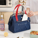 Axyaa Candy Color Nylon Tote Lunch Cooler Bag with Multiple Pockets